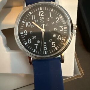 Ticci Blue Watch with Black Dial
